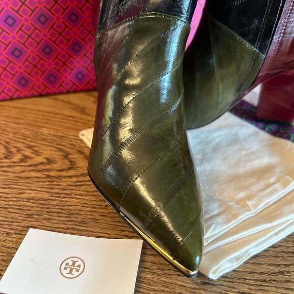 NWT！NEW！Tory Burch Lila zip up Ankle Bootie 90MM Women Multi Leather Color US 7 - Picture 6 of 10